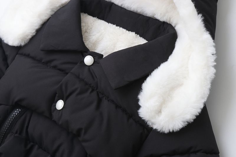 Pelele de invierno premium con capucha para bebé Mother & Kids: mono grueso acolchado de algodón para bebés y niños pequeños (66-90 cm), unisex, manga larga, con cremallera_voghion.com