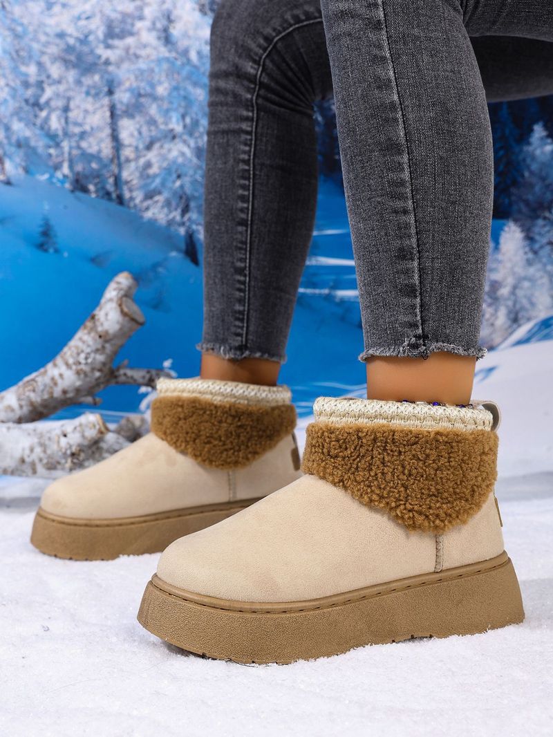 Stivali da neve da donna, modello invernale 2025, nuovi, caldi e con suola spessa, in cotone nord-orientale, con maniche europee_voghion.com