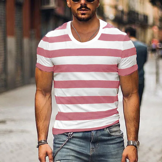 Modes 3D drukāts vīriešu T-krekls vasaras apaļa kakla kakla daļā ar īsām piedurknēm vīriešu apģērbi ielas apģērbi lielizmēra tops_voghion.com