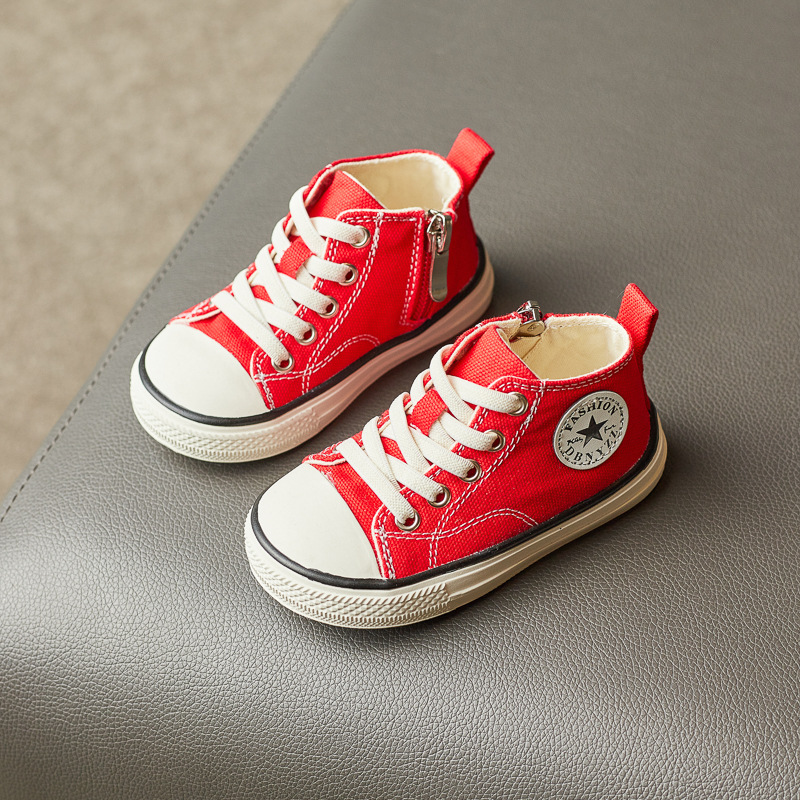 Baby-Segeltuchschuhe, Frühling und Herbst, für Babys, Kleinkinder, weicher Boden, rutschfest, Jahre alt, für Jungen und Mädchen, hohe lässige Schuhe_voghion.com