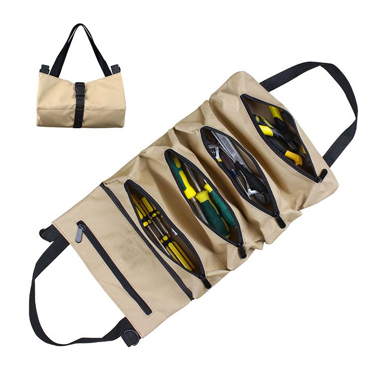 Canvas Toolkit Multifunctionele Duurzame Houtbewerking Elektricien Speciale Onderhoudstas Draagbare Rol Auto Gereedschapstas_voghion.com