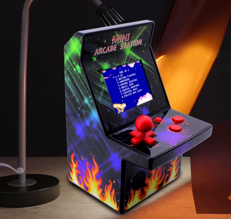 Console per videogiochi Mini console portatile per bambini, nostalgica, con 200 giochi integrati, piccola console portatile per videogiochi arcade NES_voghion.com