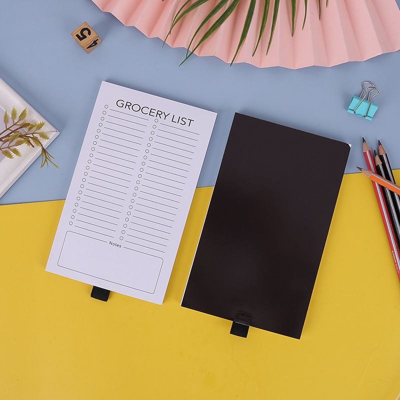 Factory supply soft magnetic notepad English cute office student notepad with pen holder to map can be customized_voghion.com