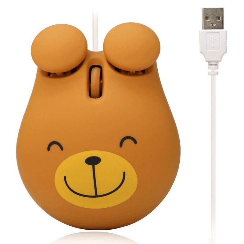 Digitex Digitex Cartoon Creative Girl Cute Bear Wired USB Optical Mouse_voghion.com