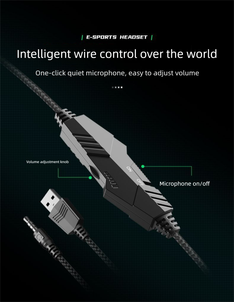 E-Sports Over-Ear G15 Gaming PUBG Sound Positioning 7.1 Noise Cancelling Surround Demon Headset Glowing Cool_voghion.com