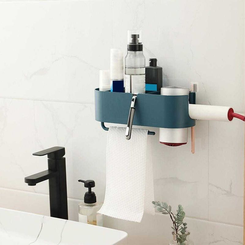 2 pezzi portaoggetti da bagno da parete, resistente all'acqua, porta asciugacapelli, porta spazzolino, porta asciugacapelli, accessori per la doccia e utensili_voghion.com