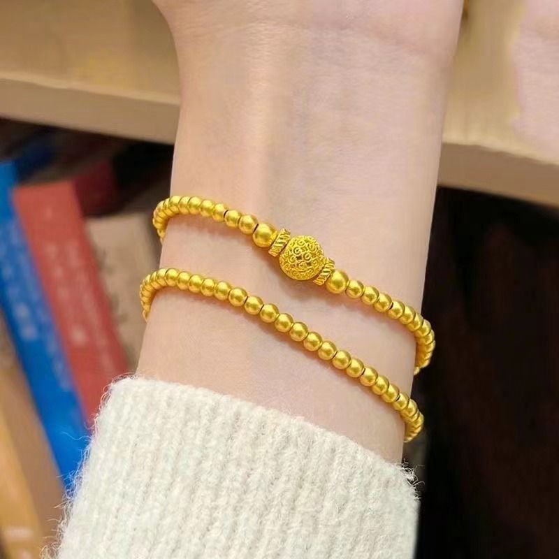 Vietnamese Gold-Plated Ancient Double-Layer Style Women's Bracelet Internet Celebrity Non-Mainstream Live Wedding Jewelry_voghion.com