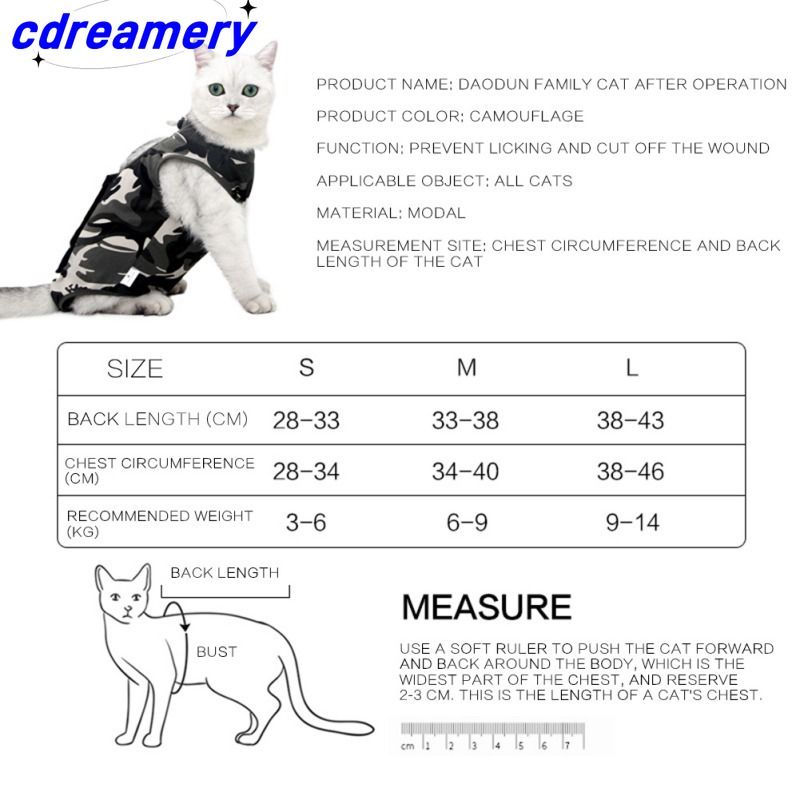 Cat Rehabilitation Clothing Specifically Designed For Abdominal Wounds Or Skin Diseases In Cats And Dogs After Surgery_voghion.com