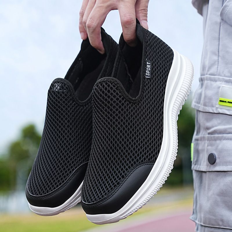 Summer Breathable Casual Sports Thin Lightweight Single Shoe, One Foot Stepping Shoes, Men's Mesh Shoes_voghion.com