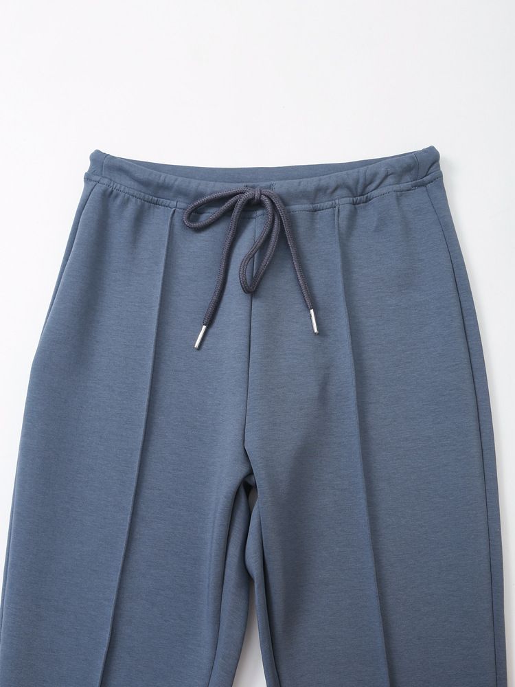 Frae Kleeder Stil Stitch Dekoratioun Elastesch Taille Doppelsäiteg Stoff Bell Bottom Hosen Zipper Sweatshirt Kostüm_voghion.com
