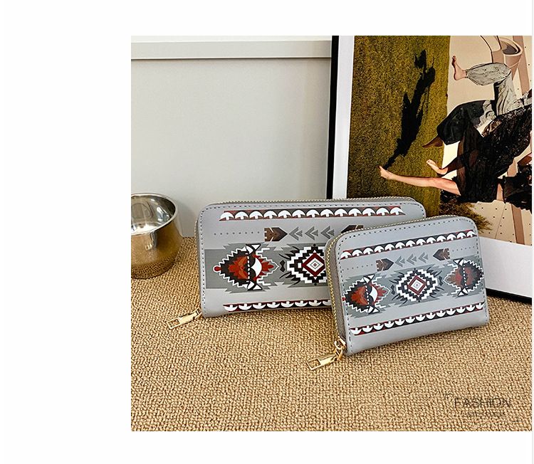 Torby damskie Nowa krótka damska portmonetka w stylu nadrukowanej torby do przechowywania Duża pojemność z wieloma przegródkami na karty Mini torba na karty_voghion.com