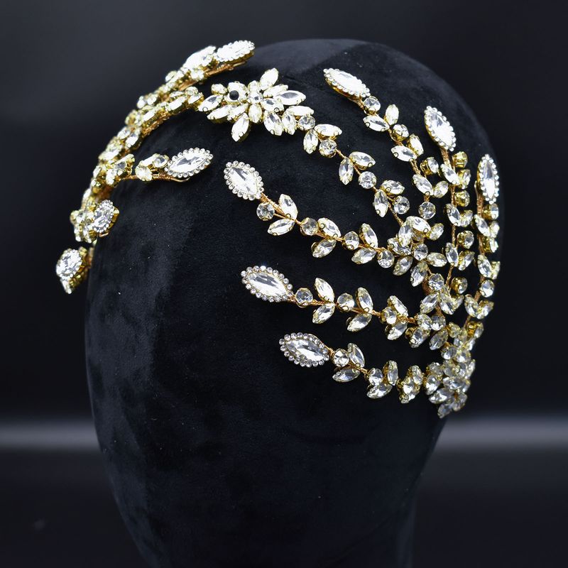Vrouwen sieraden bruids hoofdband hoofdband handgemaakte strass haarstuk pers hoofdband bruiloft haaraccessoires_voghion.com