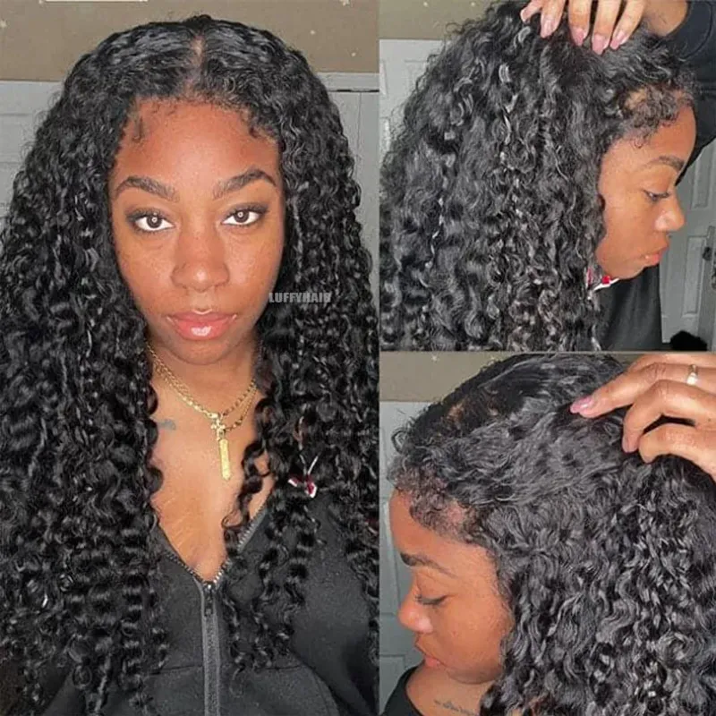 Curly Seid Top Voll Spëtze Mënsch Hoer Perücken mat Baby Hoer Brasilianesch Kinky Curly Seid Base Voll Spëtz Perücke Fir Fraen Glueless_voghion.com