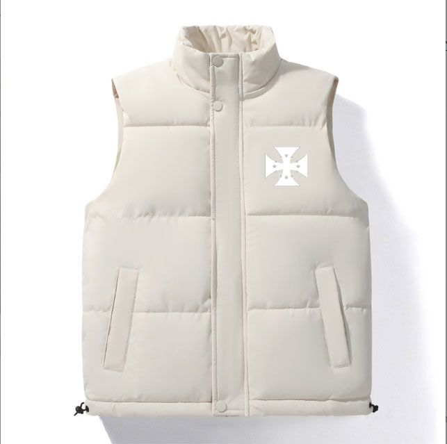 Gilet coordinato con stampa alla moda da uomo, in cotone e piumino, marchio di moda Y2K_voghion.com