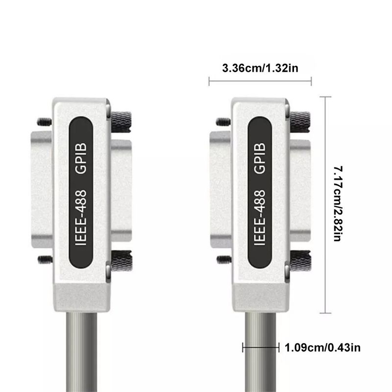 1m IEEE-488 Kabel Adapter Stecker GPIB Kabel Übertragung Linien Daten Linie Stecker_voghion.com