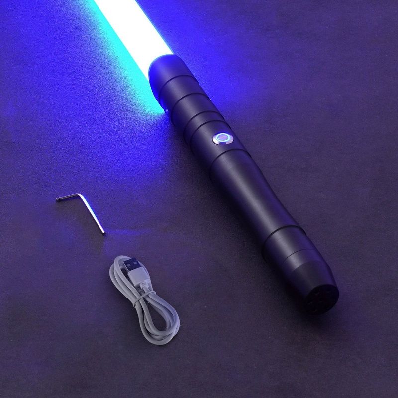 Light Dueling RGB 38 12 Colors Rechargeable Saber Lightsaber Mute Sound_voghion.com