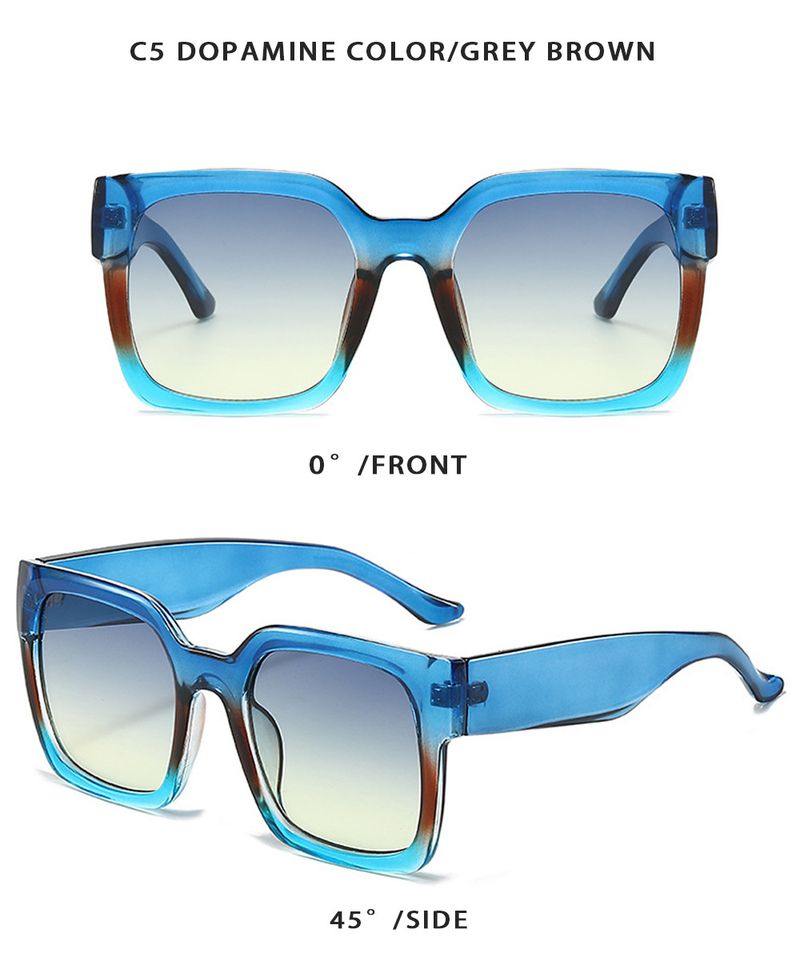 Dopamine Sunglasses For Women - UV400 Large Square Frame With Wide Legs (Trendy 2025 Design, Small Face Fit)_voghion.com