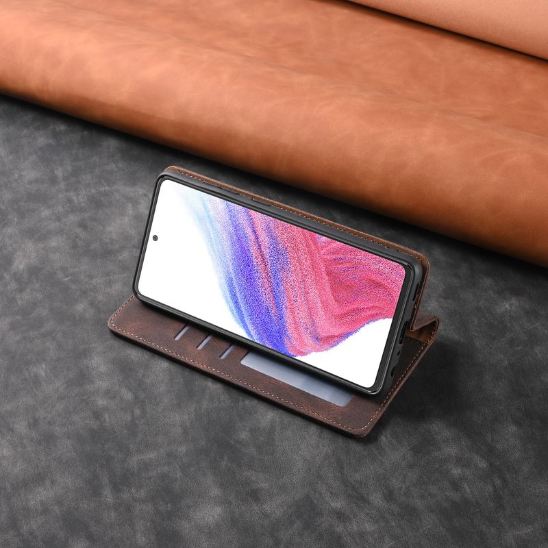 Funda tipo libro de cuero con tapa para Samsung Galaxy S23, S22, S21, S20 FE, S24 Plus, S25 Ultra, tarjetero, funda protectora_voghion.com