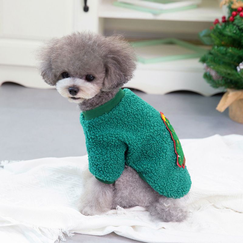 Kerstmis Huisdier fleece Kerstman Dennen Eland Haarbal Ster warm en comfortabel_voghion.com