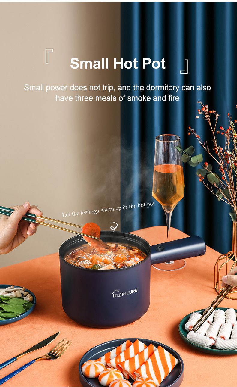 Mini Electric Cooker Multi-Function All-In-One Pot Double Layer Household Noodle Cooker Non-Stick Hot Pot Kitchen Tool_voghion.com