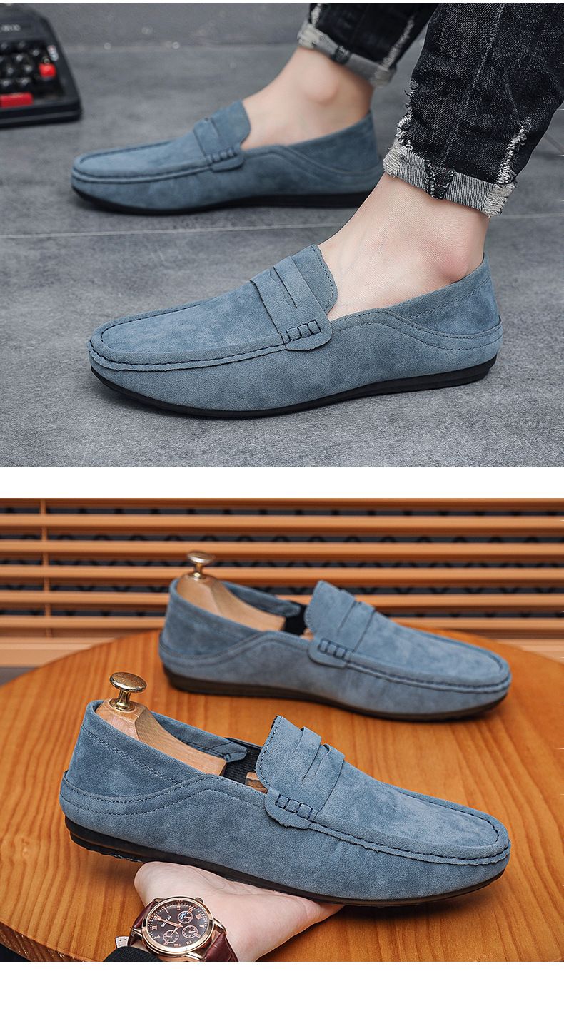 Zapatos de hombre, nuevos mocasines de primavera, zapatos de hombre, mocasines de gamuza, modernos, británicos, perezosos, de un solo paso, zapatos de conducción sin cordones._voghion.com