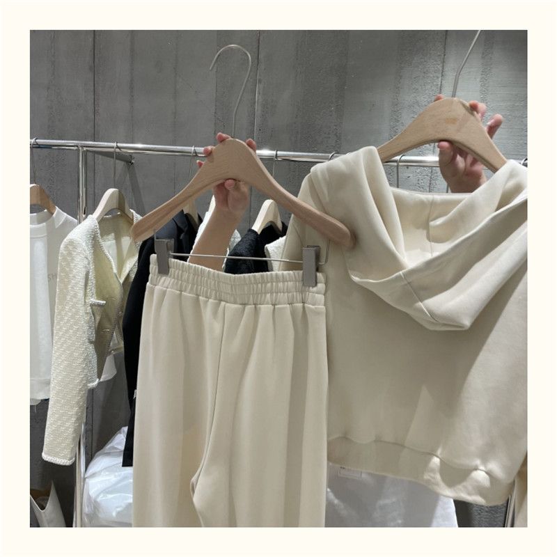 Leisure Sports Suit For Women Autumn 2024 Version New Long Sleeved Hooded Jacket, Stylish Vest Three Piece Set_voghion.com