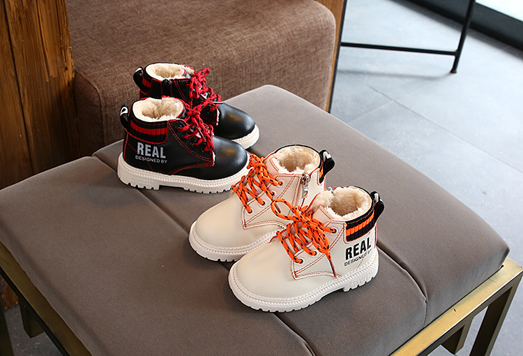 Winter Neue Kinder Jungen Mode Baumwolle Martin für Mädchen Warme Schuhe Schnee Stiefel Seitlichem Reißverschluss_voghion.com
