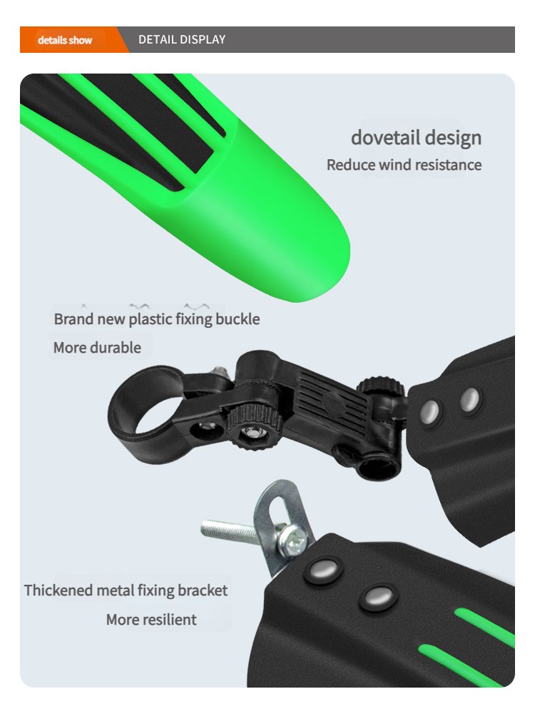 Garde-boue arrière universel pour vélo de route et de montagne, 26 pouces, protection contre la pluie, accessoires pour vélo_voghion.com