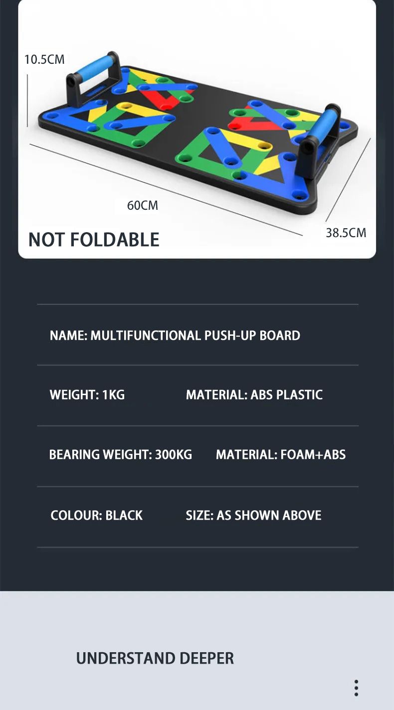 Folding Push-up Board Multifunctional Exercise Table Portable Fitness Equipment Abdominal Enhancement Support Muscle Exercise_voghion.com