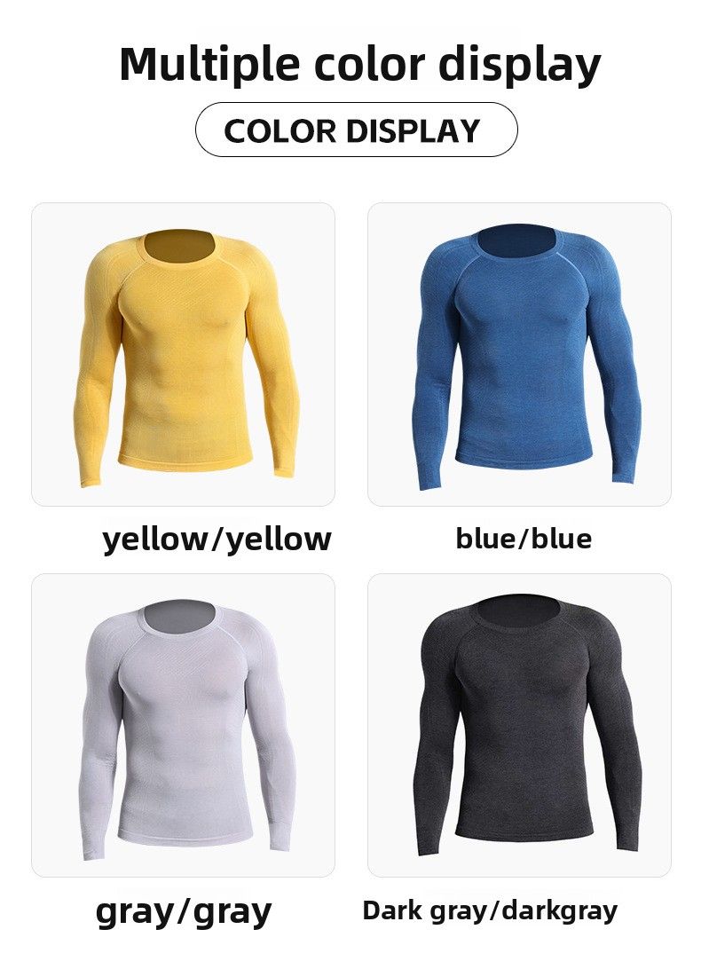 Autumn And Winter Merino Wool Quick-Dry Compression Sweat-Wicking Thermal Functional Hiking Skiing Breathable Long_voghion.com