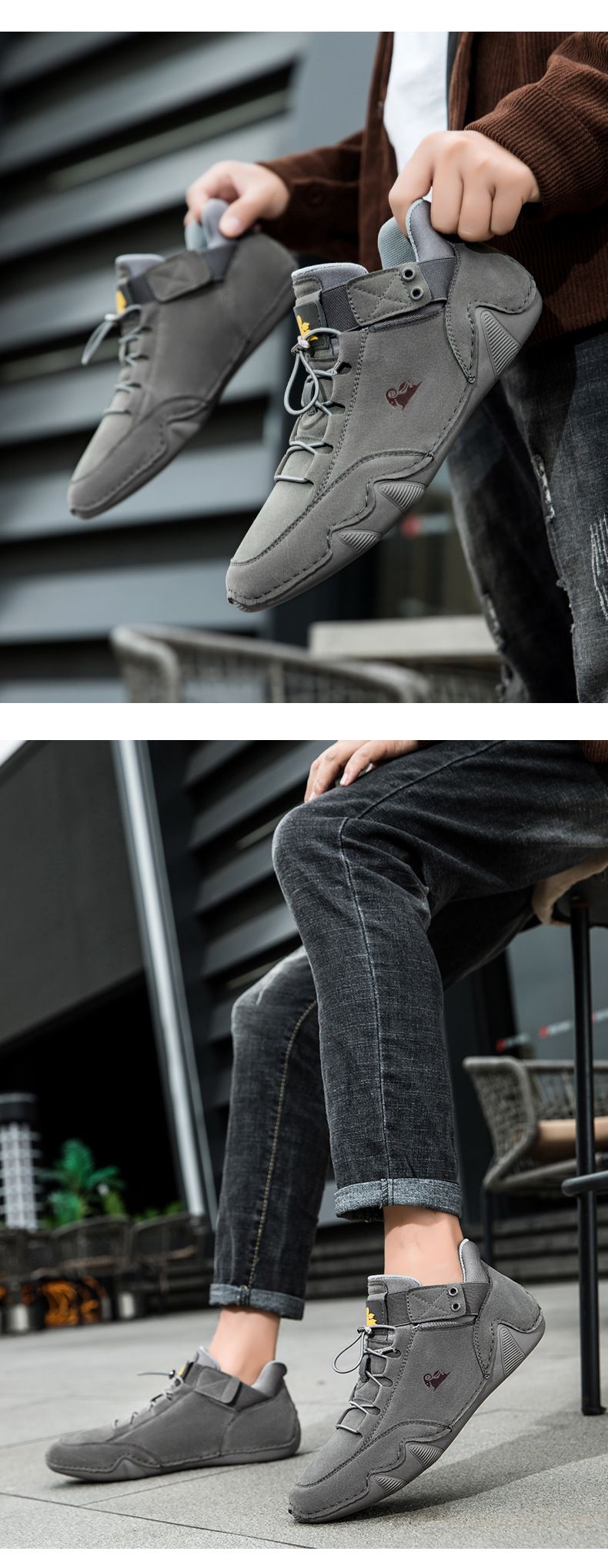 Large Size Martin Boots Spring High Top Men's Shoes Men's Casual Short Boots Board Shoes_voghion.com