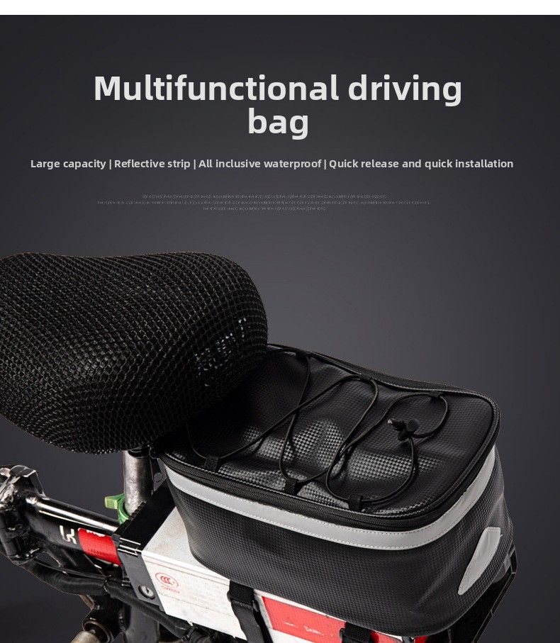 Electric Folding Delivery Special Mountain Bike Waterproof Pannier Rack Rear Seat Bag Cycling Accessories_voghion.com