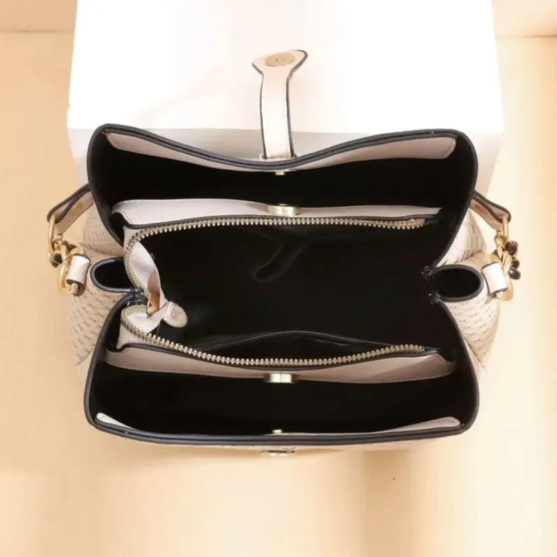 Quality New Leather Handbags High Capacity Advanced Sense Female Long Strap Shoulder Bag_voghion.com