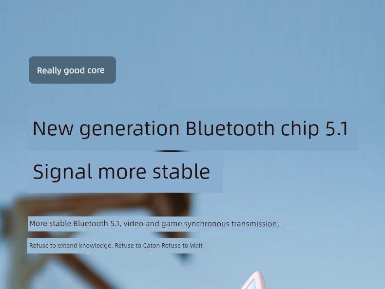 Fone de ouvido Bluetooth Cat Ear 5.1 original para meninas, redução de ruído, estéreo, suporte para microfone, sem pressionar_voghion.com