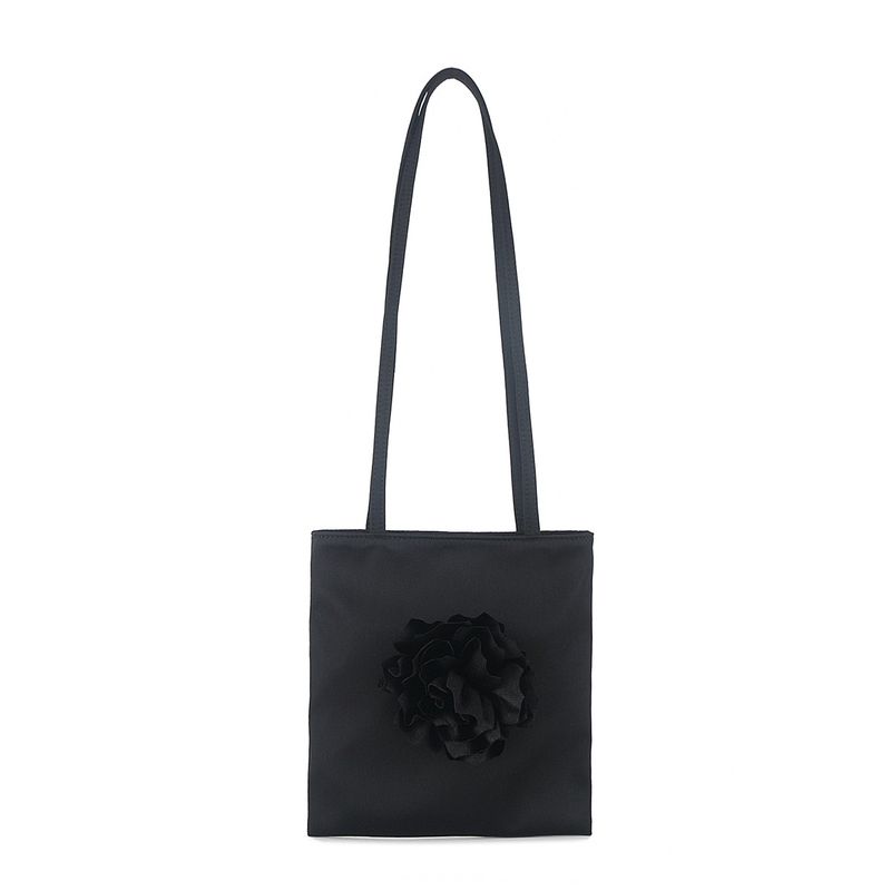 Korean Style Niche Planforo Rose Flower Summer Satin Handbag Shoulder Phone Bag Fashion_voghion.com