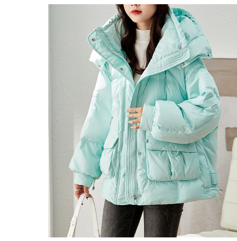 2023 Winter New Small Down Women's Short Loose And Thickened Hooded Warm Cotton Coat Trend_voghion.com