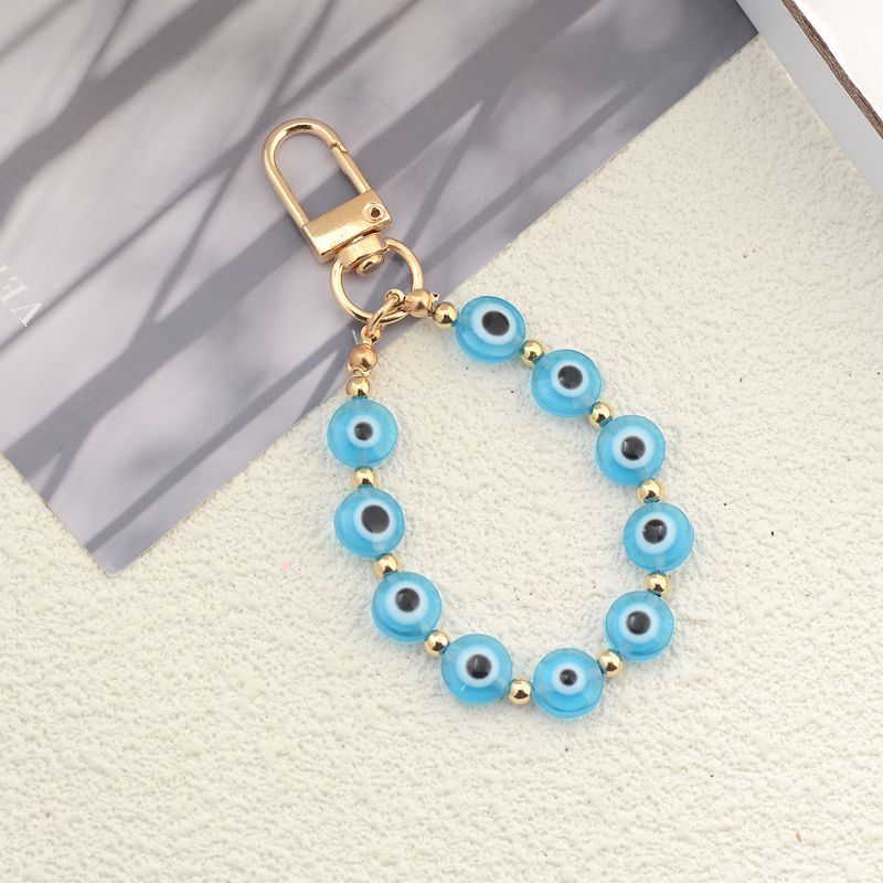 Parti e accessori per borse Stile etnico retrò Portachiavi con corda Occhio del diavolo Ciondolo per borsa in resina Occhi blu Ciondolo per gioielli_voghion.com