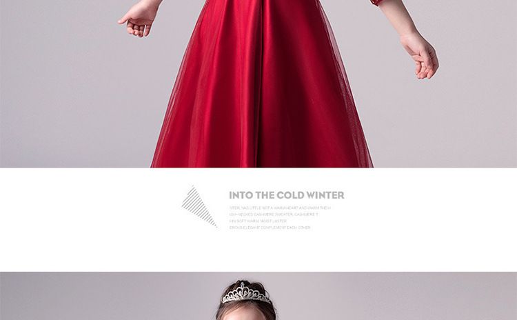 Kinderkleidung Kinderkleid Prinzessinnenkleid Mädchen flauschiges Garn Blumenmädchen Klavierauftritt Kostüm kleines Gastgeberabendkleid stilvoller Winter_voghion.com