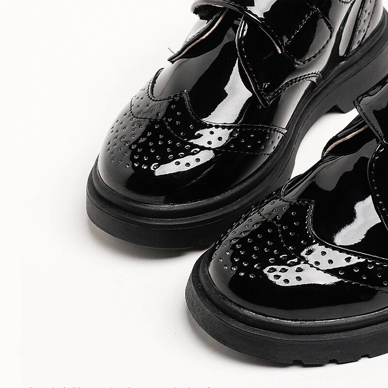 SHLIANG Mode Jungen Schwarze Lederschuhe Weiche Leistung Frühling Herbst Neue Britische Stil Weiche Halbschuhe Schwarz für Uniform Kinder SA126_voghion.com