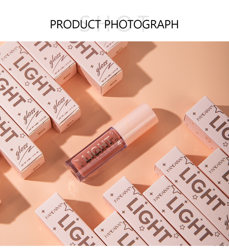 Spiegel 12 Farben Perlmutt-Lipgloss, wasserfester und langanhaltender feuchtigkeitsspendender Lippenstift, glänzender Lipgloss, Damen-Cosm-Stick_voghion.com