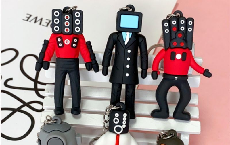 5383 # Seria de vânzare fierbinte Breloc cu desene animate Monitor Toaletă TV Omule Păpușă Pandantiv_voghion.com