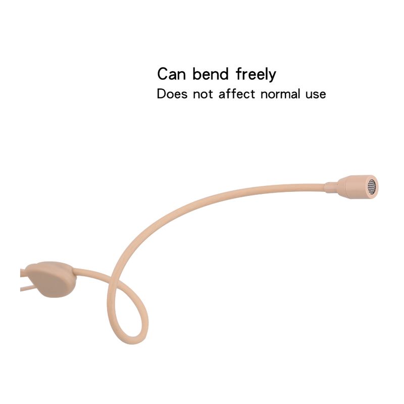 Upgrade Version Electret Condenser Headworn Headset Microphone Ear Hanging Mini 4Pin For Audio Technica Body-Pack Thick_voghion.com
