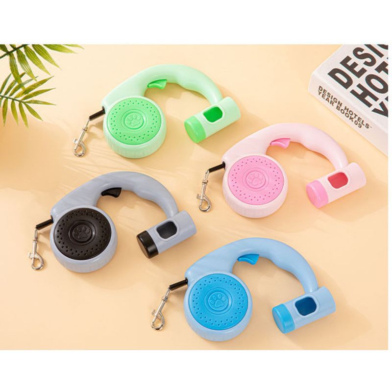 Neu Multifunktionale Automatische Pet Poop Box Multi-farbe Walking Hund Einziehbare Leine_voghion.com