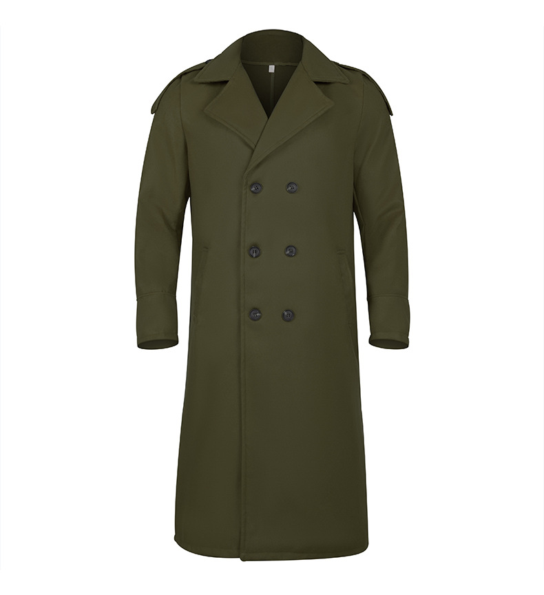 Men's long woolen coat extra long over the knee coat_voghion.com