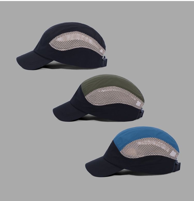 Casquette de baseball en maille à séchage rapide et à couleurs contrastées, avec languette en canard, pour sports de plein air, cyclisme, course à pied, camping, été_voghion.com