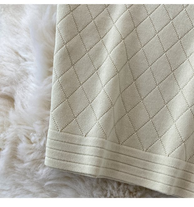 Damen Rundhals Ärmelloses Strick Neckholder Off-Shoulder Kleid Sexy Hüftbetontes Kurzrockkleid_voghion.com