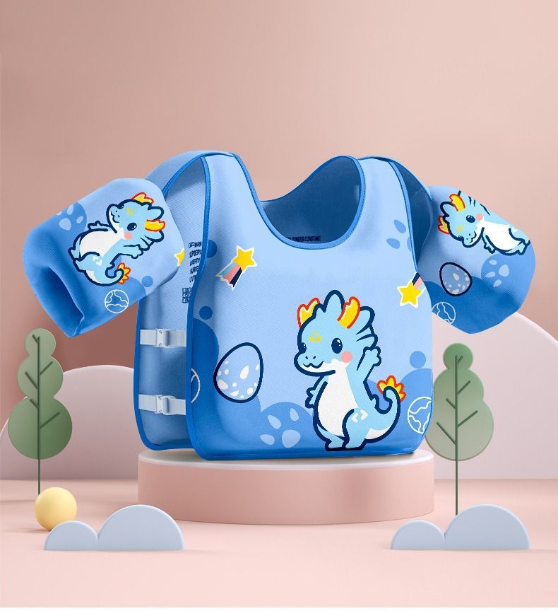 Nicht aufblasbare Auftriebsweste für Kinder, Jungen und Mädchen, schwimmender Ärmel-Armkreis für Baby-Anfänger_voghion.com