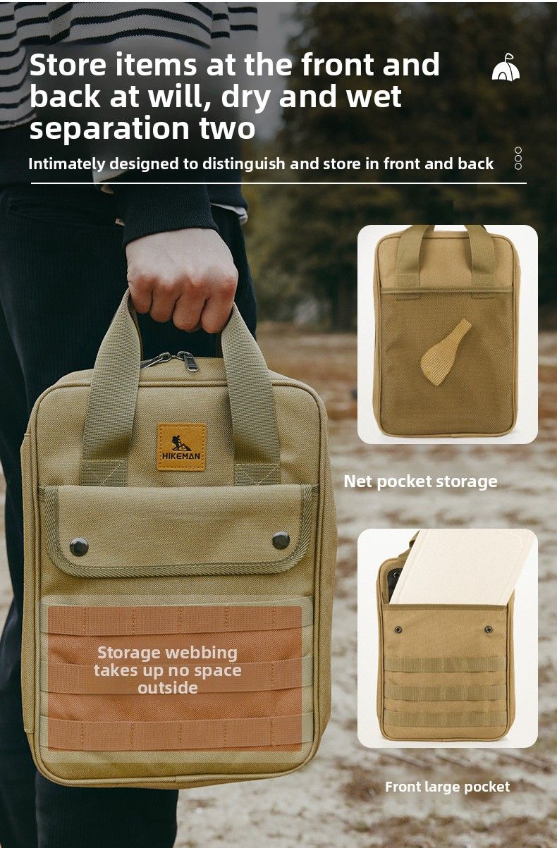 Campin Portable Set Outdoor BBQ Picnic Pot Spatula Knife Multi-functional Cookware Combination Cuttin Board Storae_voghion.com