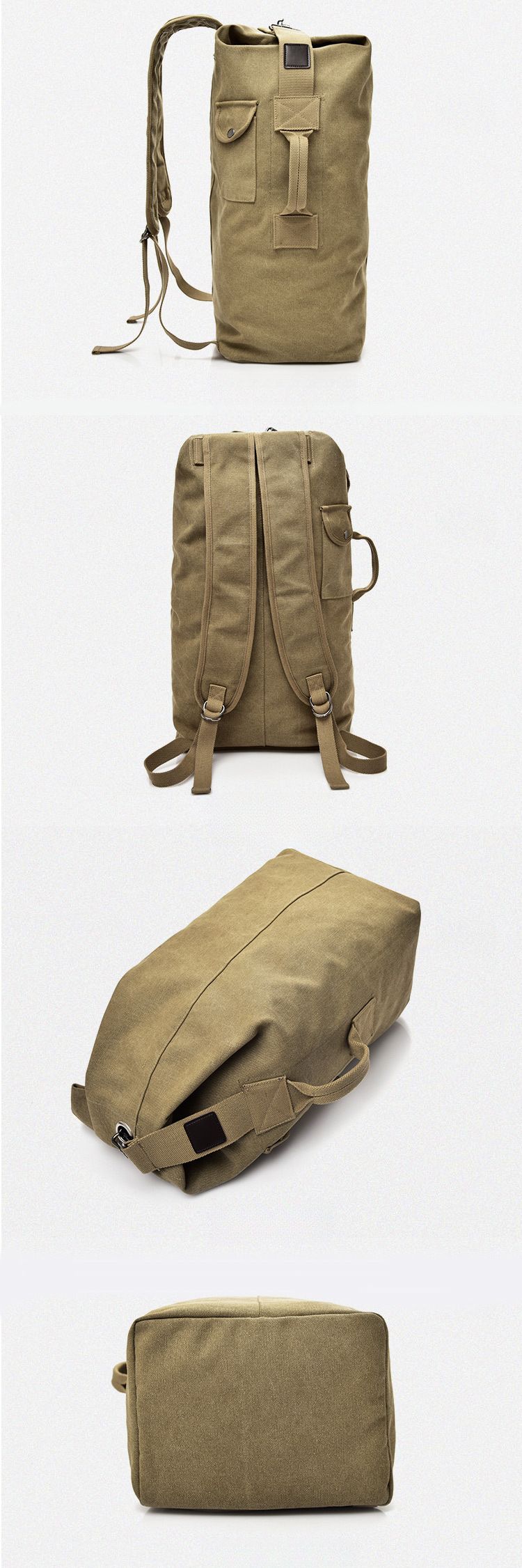Fashion Large Capacity Men's Outdoor Travel Sports Bag Trendy Canvas Backpack For Men_voghion.com