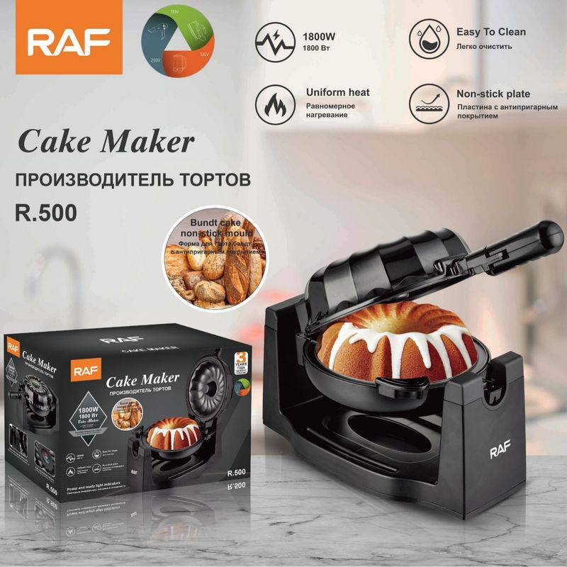 Flip-Side Donut Maker, Multifunctionele Huishoudelijke Cake Ontbijtbakker & Broodrooster, EU/VK/AU-norm_voghion.com
